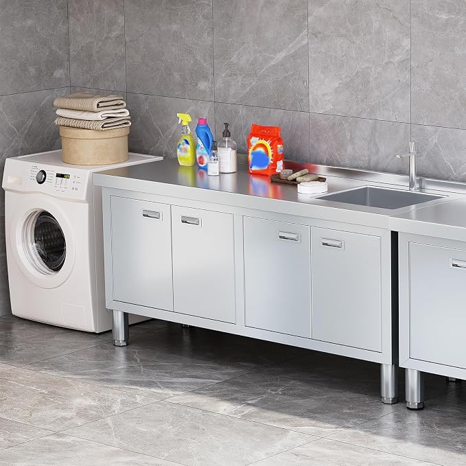 WWK 59" x 21" Stainless Steel Sink - Image 3
