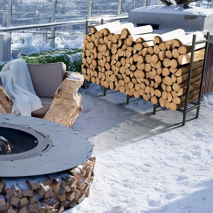 5.3ft Outdoor Indoor Firewood Rack Holder - Image 5