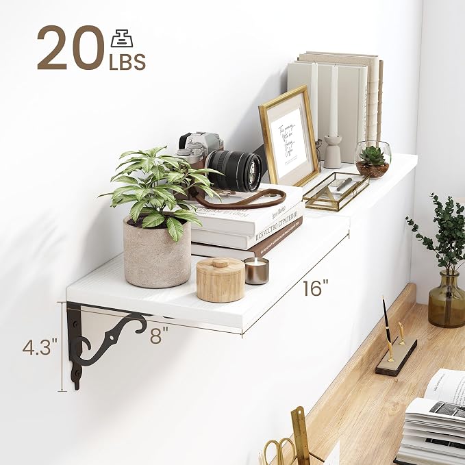 16 Inch Deep Floating Shelves for Wall, 8 Inch Deep Floating Shelf - Image 3