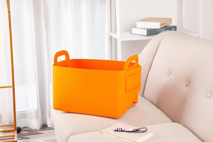 Minoisome Storage Basket Felt Storage Bin Collapsible& Convenient Box Organizer - Image 2