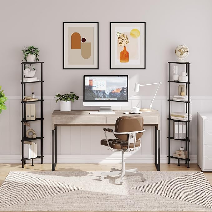 HOOBRO Corner Shelf Stand, Industrial 6-Tier Corner Bookshelf - Image 8