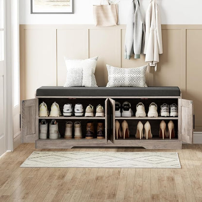 Homleke 2-Tier Storage Bench, Shoe Bench - Image 9