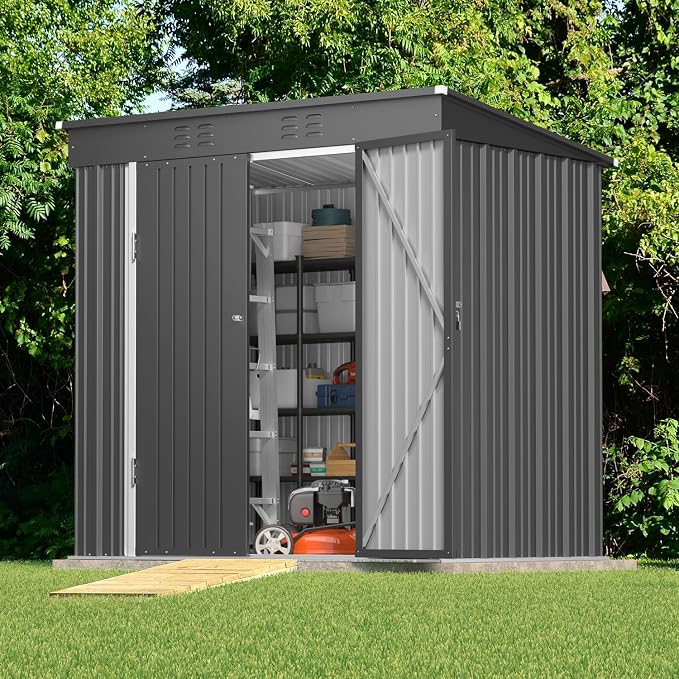 Gizoon 6' x 4' Outdoor Storage Shed - Image 2