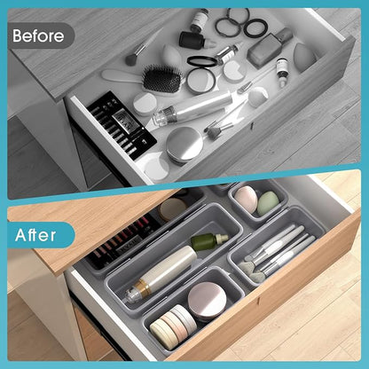 6 PCS Drawer Organizer Set, 3 Size Makeup Drawer Divider Organizer - Image 6