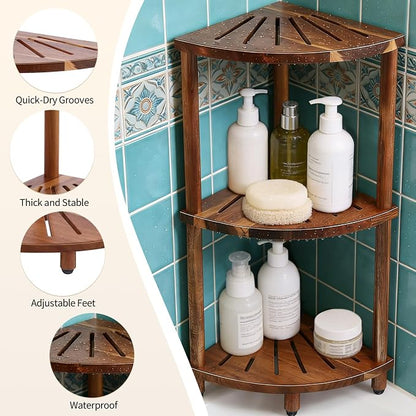 Corner Shelf Shower Caddy Stand 3 Tier - Image 7