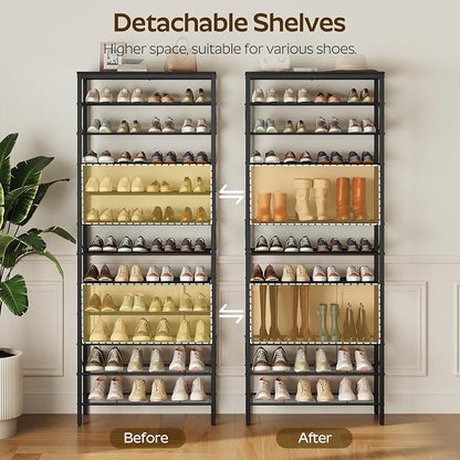 YATINEY 12 Tier Shoe Rack, Large Capacity Shoe Storage Organizer Holds 48 Pairs - Image 5