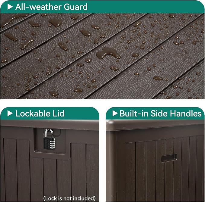 YITAHOME 260 Gallon Double-Wall Deck Box - Image 4