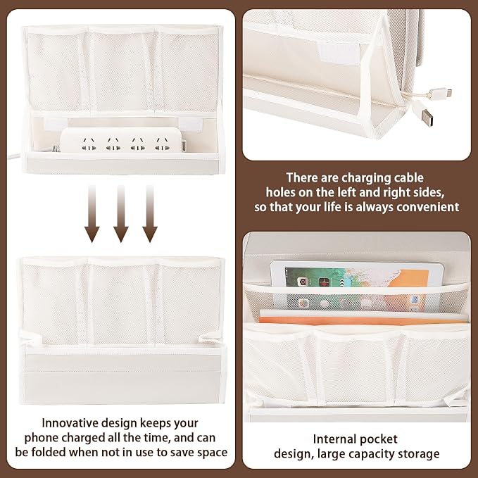 Bedside Caddy Bedside Storage Organizer Bedside Organizer - Image 6