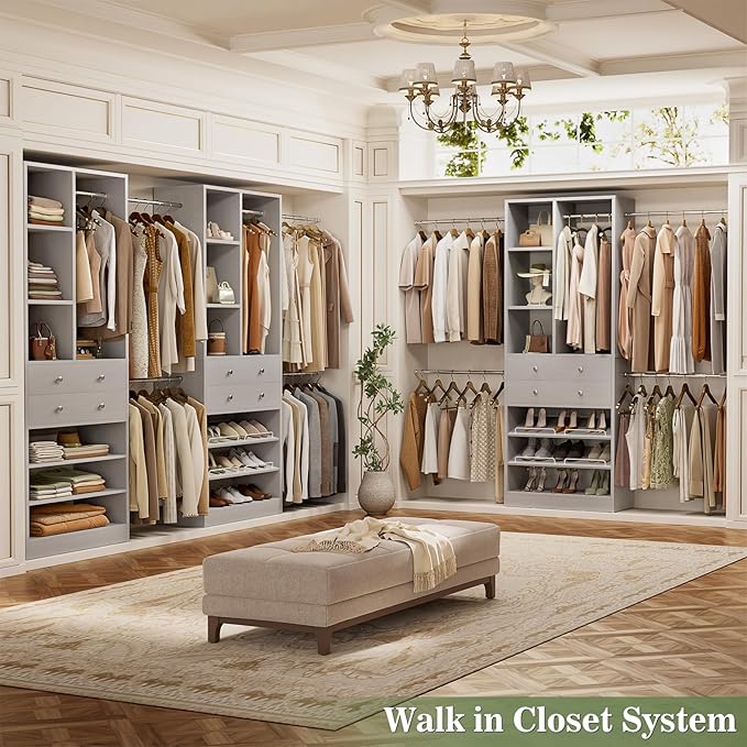 Besiost Closet System, 4.2–8.8 FT Closet Organizer - Image 7