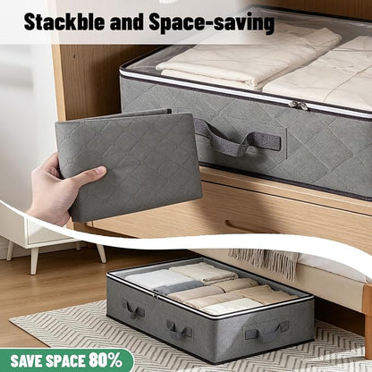 Pterying 6Pack Under Bed Storage Bags, Closet Organizers and Storage Bins - Image 7