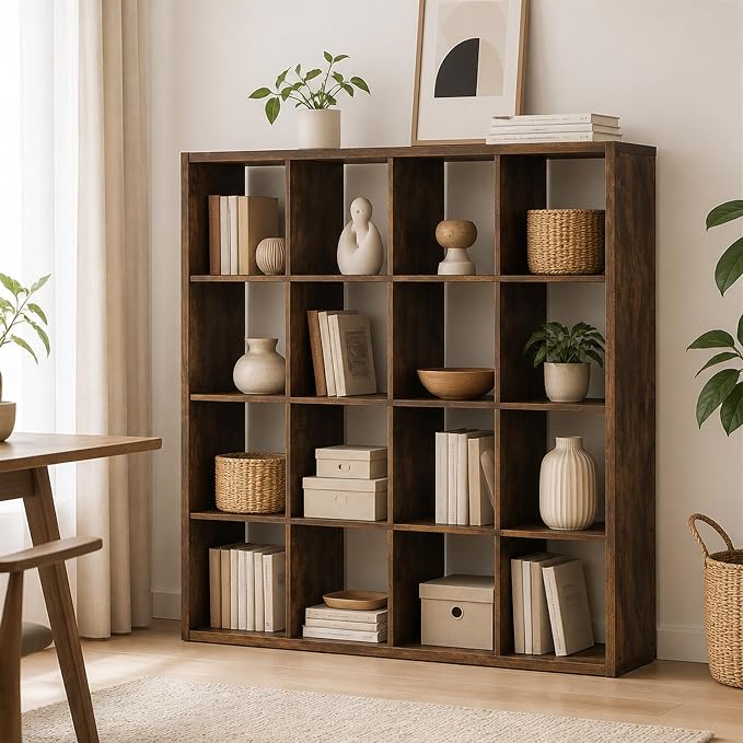 16-Cube Cubicle Bookshelf, Cube Bookcase by Furevol
