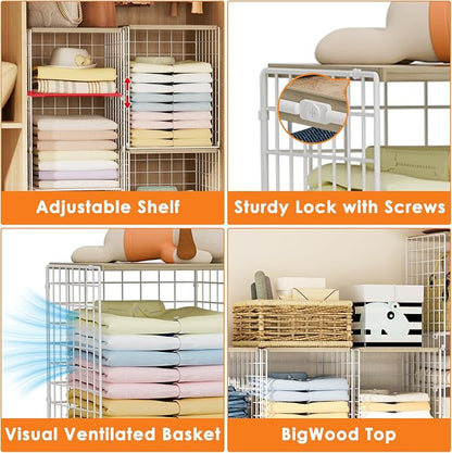 Hencawima 3-Pack Taller Stackable Closet Organizers and Storage - Image 8