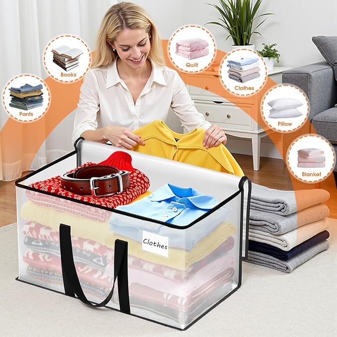 Fab totes Moving Bags Extra Heavy Duty Oversized Clear Storage Bags - Image 7