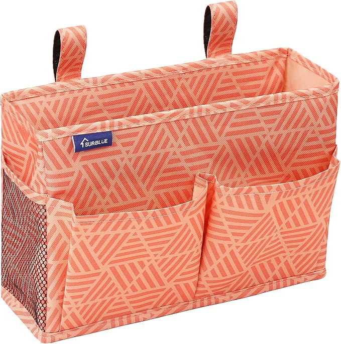 Surblue Bedside Caddy Hanging Bed Organizer Storage Bag Pocket by SURBLUE