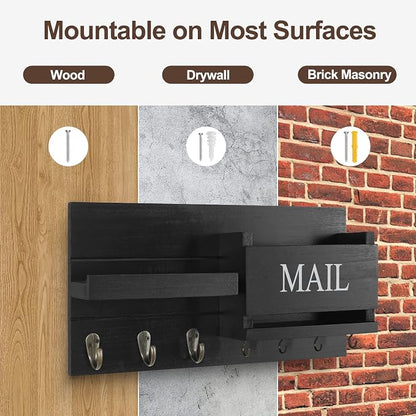 Lwenki Mail Organizer for Wall Mount – Key Holder - Image 8