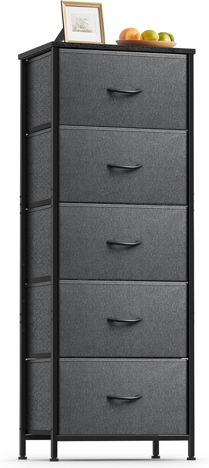 5 Fabric Drawer Dresser for Bedroom, Chest of Drawers by Sonharlar