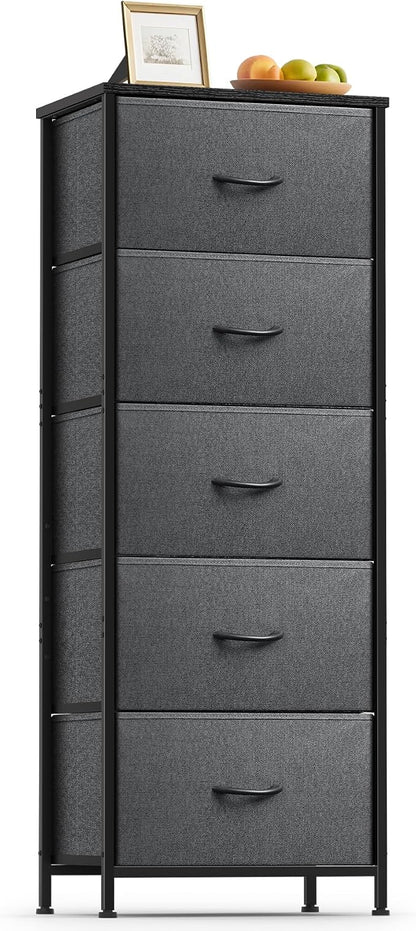 5 Fabric Drawer Dresser for Bedroom, Chest of Drawers by Sonharlar