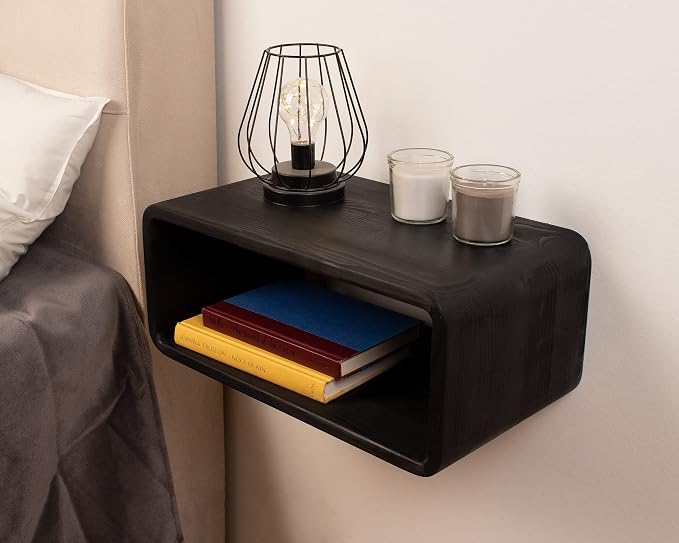 Floating Nightstand Wooden, Bedside Table, Nightstand Shelf, Wall Mounted - Image 7