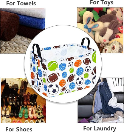 Football Storage Basket Empty, Waterproof Football Storage Bins Organizer - Image 8