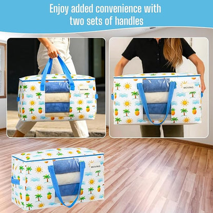 VENO 6 Pack Heavy Duty Moving Bags, Clothes and Comforter Storage Bags - Image 5