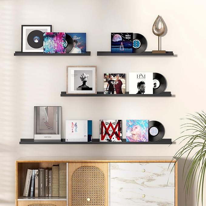 Fun Memories Picture Ledge Shelf, 24 Inch Floating Shelves Set of 2, Nursery - Image 2