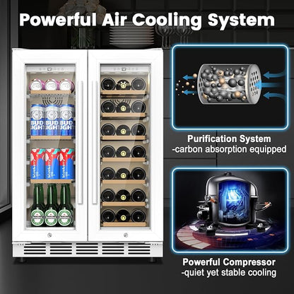 24 Inch Dual Zone Wine and Beverage Refrigerator - Image 4