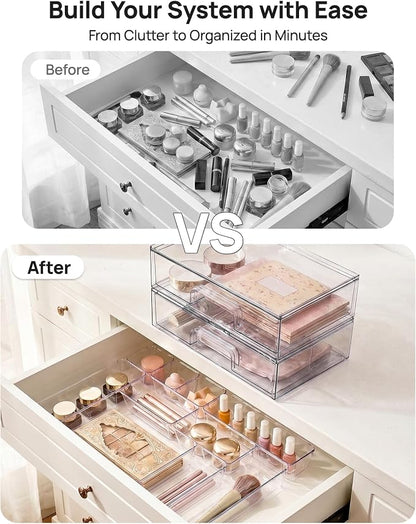 Vtopmart 12-Pack Clear Makeup Organizer Set - Image 6