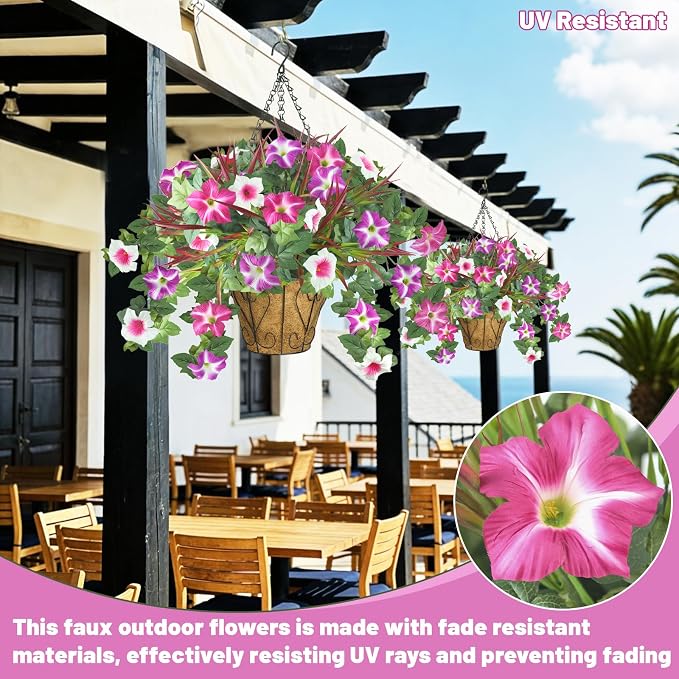 Artificial Flowers Hanging Baskets - Image 6