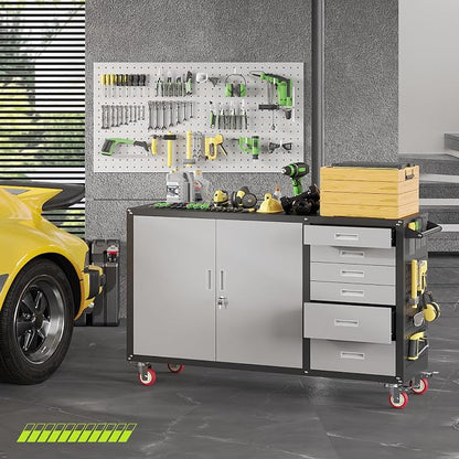 55"W Heavy Duty Rolling Workbench - Image 8