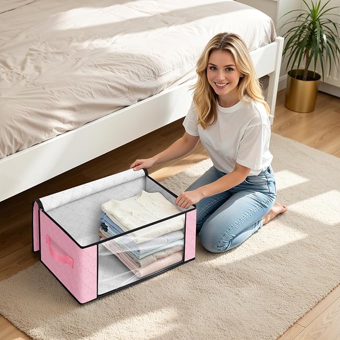 Fab totes 35L Closet Organizers and Storage, Foldable Under Bed Storage - Image 5