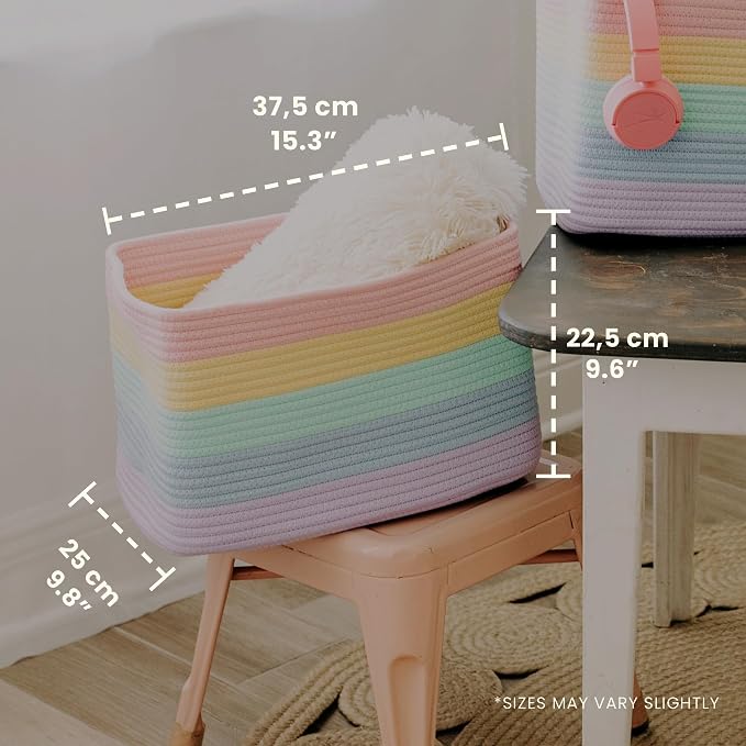 OrganiHaus Rainbow Woven Storage Baskets - Image 2