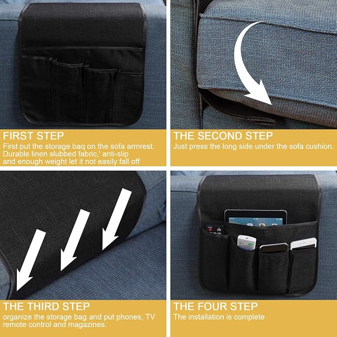 Sofa Armrest Organizer Non-Slip Remote Control Holders - Image 7