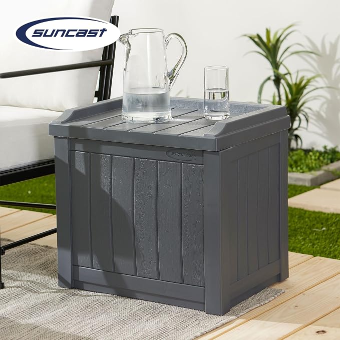 Suncast 4 Pack Small Deck Box Storage w/Bench Seat - Image 4
