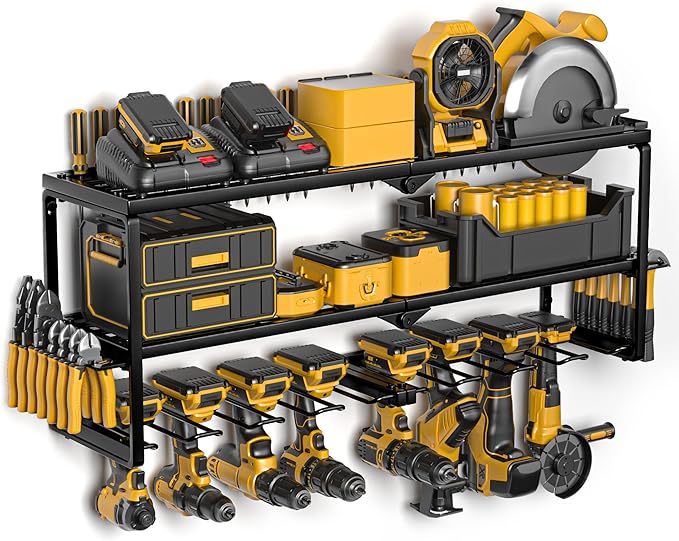 Spampur Power Tool Organizer Wall Mount, 15 Min Assembly, Maximum 150lb load by Spampur