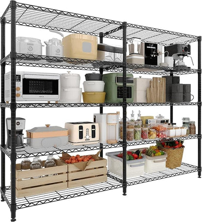 Garvee Metal Storage Shelves Heavy Duty Metal Shelving, 5-tier Wire Shelving by Garvee