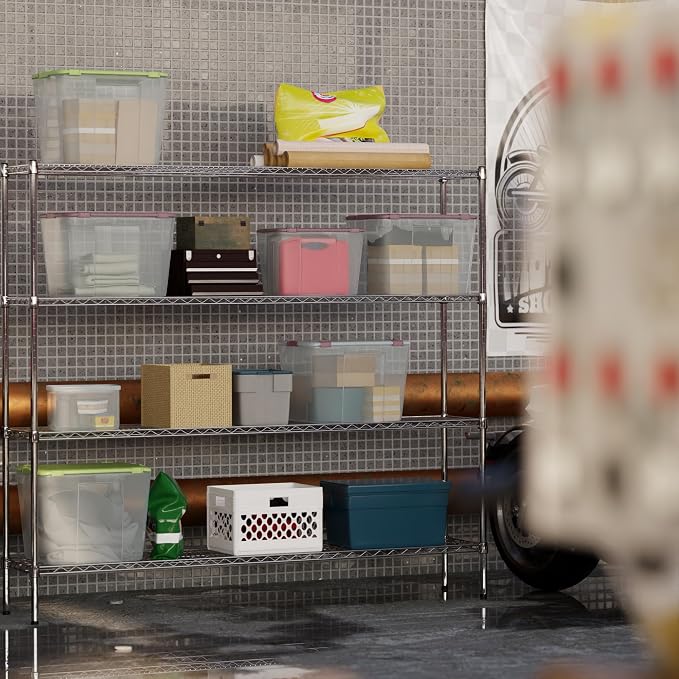 14" Deep x 72" Wide x 64" Height Wire Shelving Kit | 4-Tier | NSF Commercial - Image 5