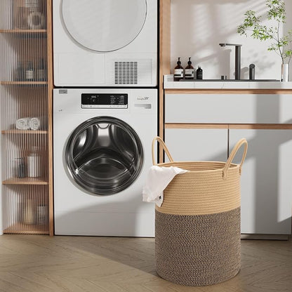 58L Cotton Rope Laundry Basket, Woven Basket - Image 5