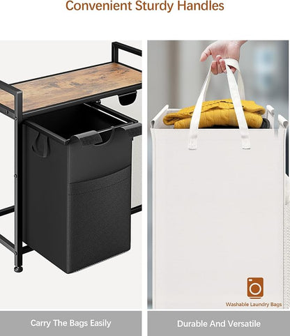 Lulive Double Laundry Hamper, 112L Laundry Sorter - Image 5