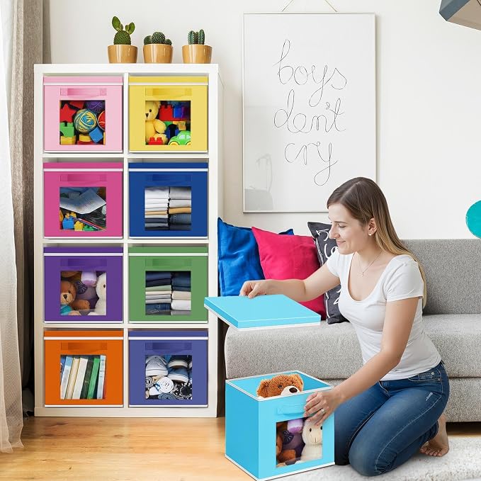 Threehoney 10 Pcs Fabric Storage Cubes - Image 6