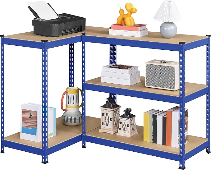 Yaheetech 5-Tier Heavy Duty Storage Shelves 35.5" W x 17.5" D x 72" H Blue | - Image 9