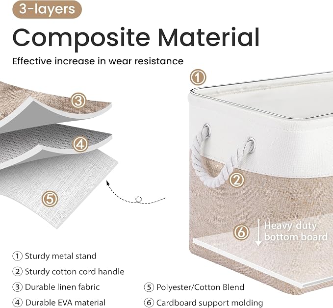 15x11x10 In Foldable Fabric Large Storage Bins - Image 2