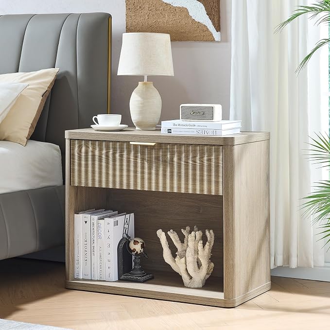LEYAOYAO 31" Wide Fluted Nightstand - Image 3