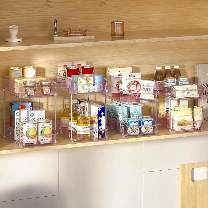 Delamu 2-Tier Under Sink Organizers and Storage, Pull Out Kitchen Pantry - Image 3