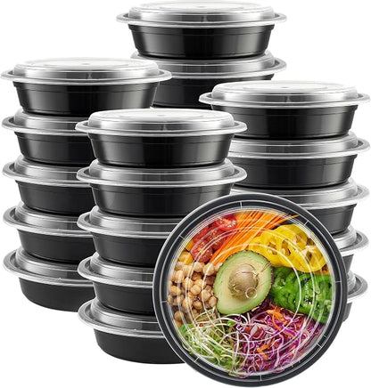 GUSTO 24 oz - Round Meal Prep Containers by GUSTO