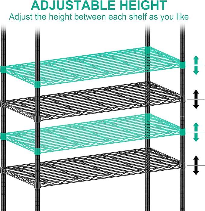 5 Tier Storage Shelves with Wheels - Image 7