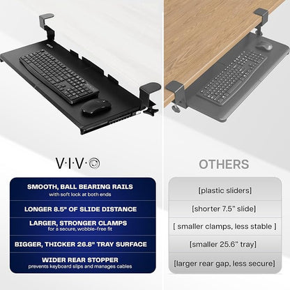 VIVO Large Keyboard Tray Under Desk Pull Out - Image 4