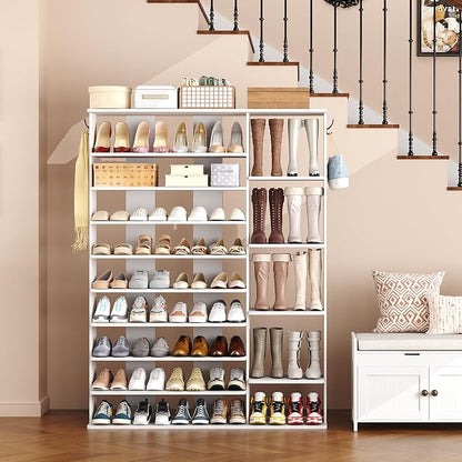 HOMEFORT 10 Tiers Shoe Rack, 50 Pairs Large Shoe Shelf, 61.8" Tall Shoe Tower - Image 2