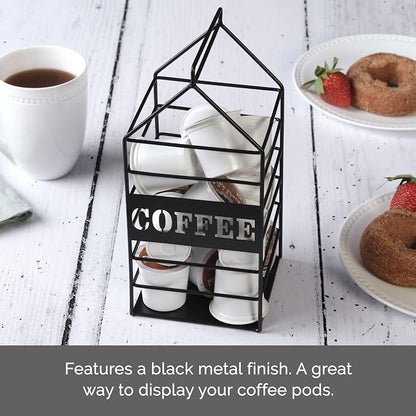 Pfaltzgraff Black Metal Wire Milk Carton Coffee Pod Holder, - Image 4