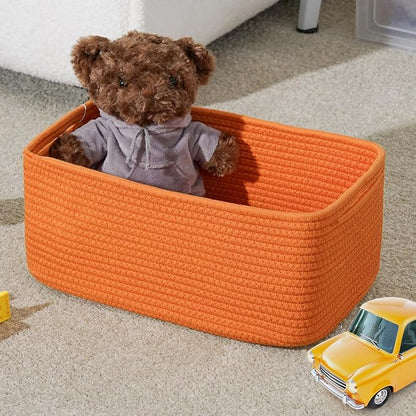 3-Pack Storage Baskets for Organizing | Woven Shelf Toy Basket | Rope Baskets - Image 5