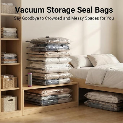 Vacuum Storage Bags with Rechargeable Electric Pump, 16 Pack Vacuum Seal Bags - Image 7